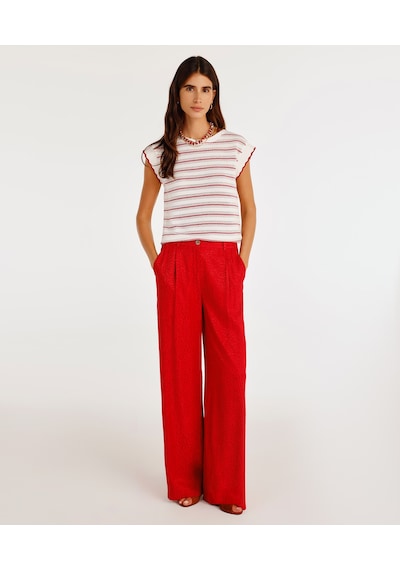 Yargıcı Dökümlü Pantolon 25ykpn3030x 043 Kırmızı