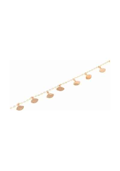 Nusret 925 Ayar Rose Gümüş Göz Model Halhal Rose Gold