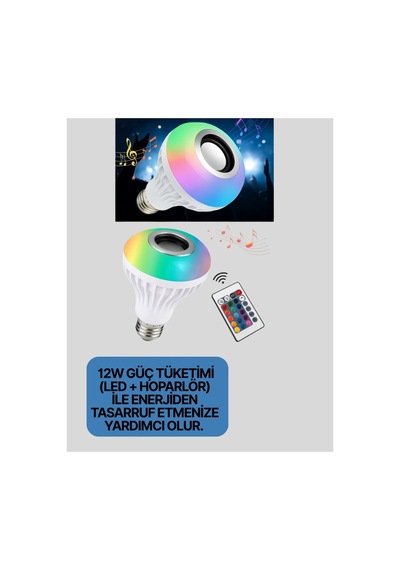 Akıllı Led Ampul E27 Uyumlu Ve Müzik Çalarlı Tasarım - Af3372-8492 Renkli