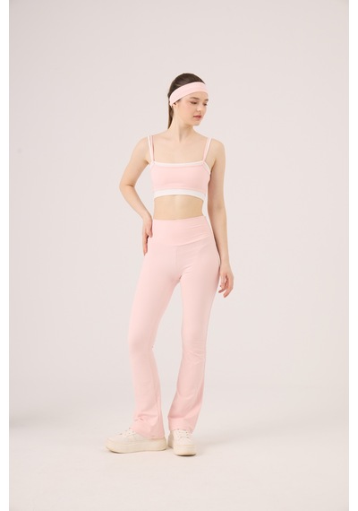 Holly Lolly Yüksek Bel Flare Fabiola Tayt Pantolon Pembe