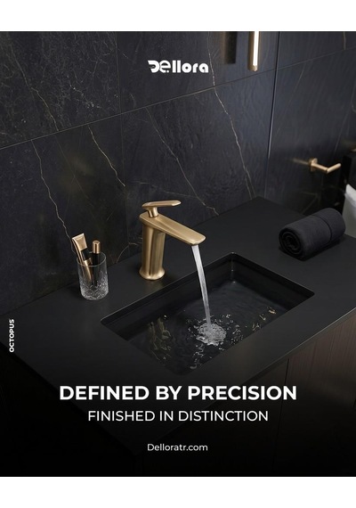 Forma Kısa Lavabo Bataryası Mat Pırınc-altın Mat Pirinç Altın
