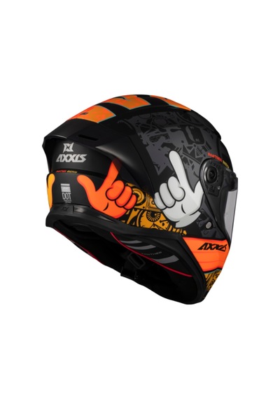 Axxis Panther Tribute Sketch Full Face Güneş Vizörlü Ece 22.06R Motosiklet Kaskı