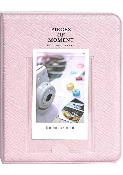 Instax Mini 12 Simli Şeffaf Pembe Kılıf Pvc 64'lü Albüm Ve Fotoğraf Çerçeveleri Aksesuar Seti