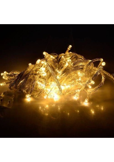 Led Lamba 10 Metre 100 Led Şeffaf Kablo Işık Dekor Aydınlatma Led