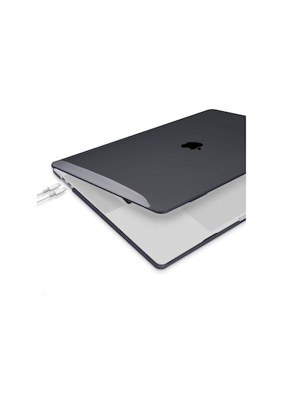 13" Apple Uyumlu MacBook Pro M2 A2686 Kristal Siyah Kılıf Koruyucu + Ekran Filmi