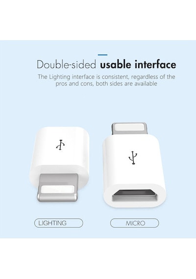 Otg Micro Usb To Apple Uyumlu iPhone Lightining Çevirici Dönüştürücü Adaptör