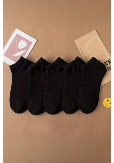 Hitit Socks Kadın 10 Çift Premium Kalite Yüksek Pamuklu Nefes Alan Patik Çorap Siyah-beyaz ASORTİ