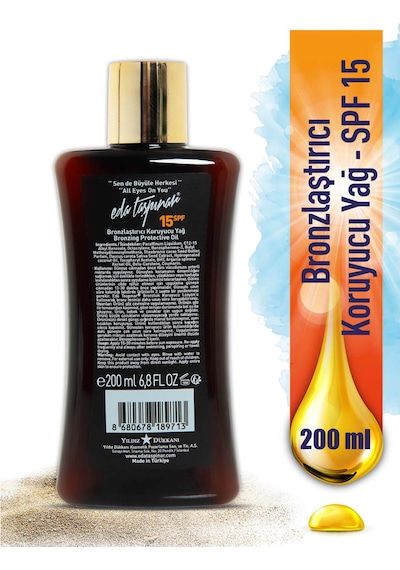 Eda Taşpınar Bronzlaştırıcı Koruyucu Yağ SPF15 200 ML + Zanou El Kremi 50 ML + Anti Acne Mask