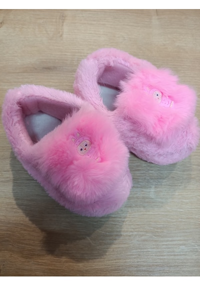 Huzurlu Adımlar Pembe Labubu Panduf