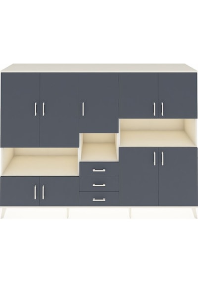 Hyperion Dolap 13 Raflı 3 Çekmeceli 9 Kapaklı 220x44x163 Aytaşı-a Aytaşı-antrasit Hyperion Dolap 13 Raflı 3 Çekmeceli 9 Kapaklı 220x44x163 Aytaşı-a Aytaşı-antrasit