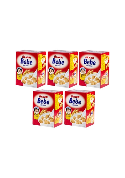 Ülker Bebe Bisküvisi 12 Vitaminli Kutu 800 G 5'li Set