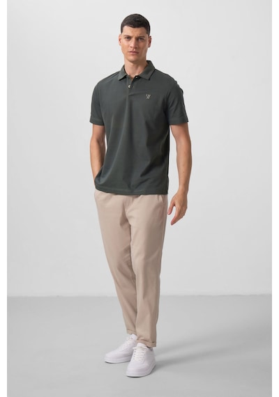 Tommylife Standart Fit Basic Polo Yaka 2li Paket Siyah-çağla Erkek T-shirt - 87768 Siyah Yeşil