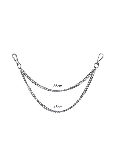 Oldskoolbutik Chain İkili Pantalon Zinciri Gümüş