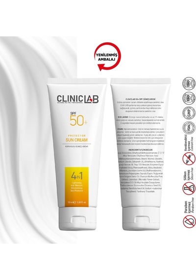 Cliniclab Besleyici ve Nemlendirici Güneş Kremi SPF50+ 50 ML