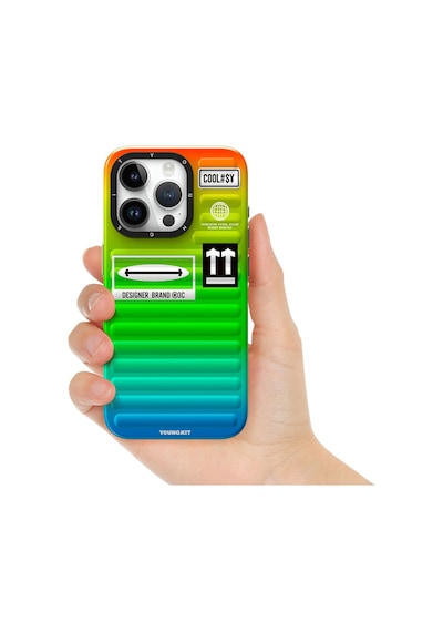 Apple Uyumlu iPhone 15 Pro Kılıf Youngkit The Secret Color Serisi Kapak Yeşil