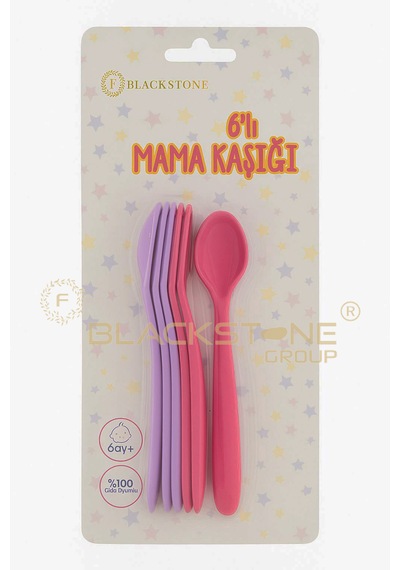 Vivart 6'lı Mama Kaşığı Beslenme Aksesuarı Pembe Pembe - Mor