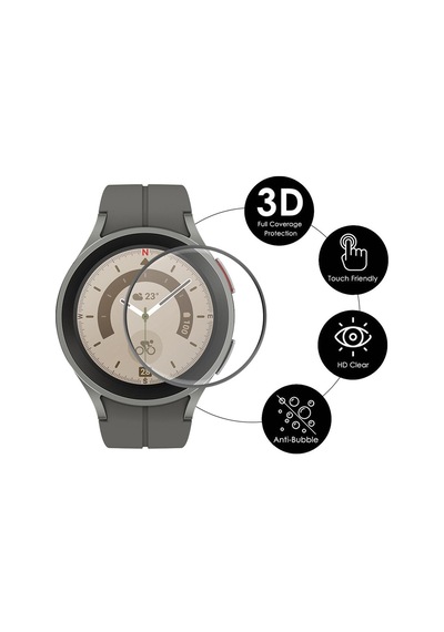 Samsung Galaxy Uyumlu Watch 5 Pro 45mm Ekran Koruyucu 3d Kavisli Full Ka