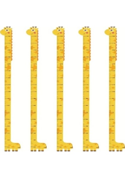 Sevimli Sarı Zürafa Boy Ölçüsü Sticker Çok Renkli