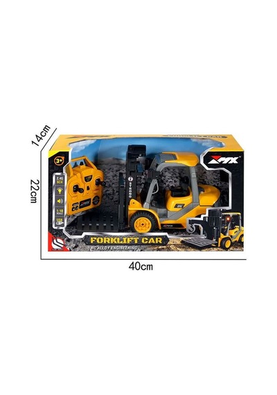Uzaktan Kumandalı Şarjlı Forklift Ful Fonksiyon İş Makinesi Forklift Oyuncak Sarı