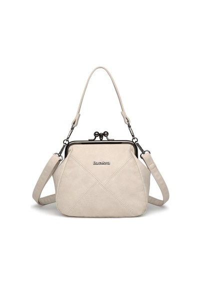 Smart Bags Yıkama Deri Burslu Kadın Omuz Çantası 21-k Barcelona 1848-7 Bej