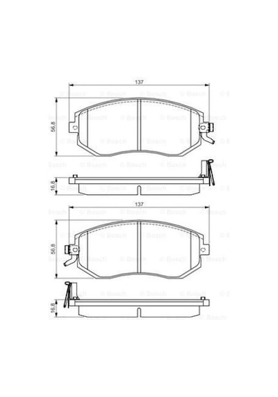 Subaru Forester 2.5 2007-2010 Bosch Ön Balata Netpar5125