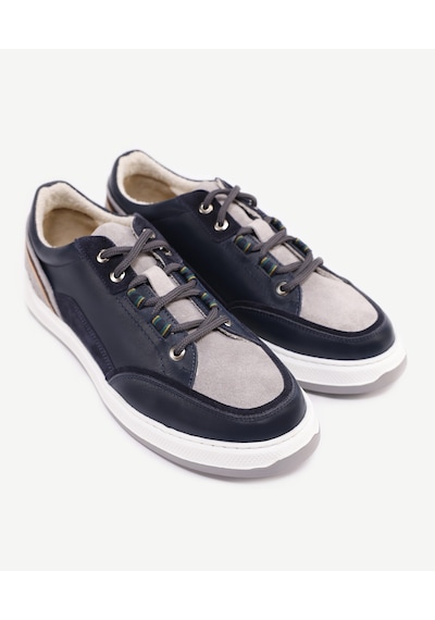 Yargıcı Deri Bağlı Sneakers 24yeay4469x 004 Lacivert