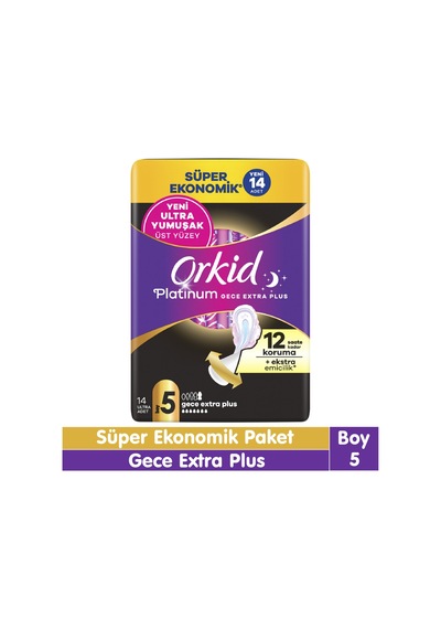 Orkid Platinum Gece Ekstra Plus Süper Ekonomik Paket 14 Adet