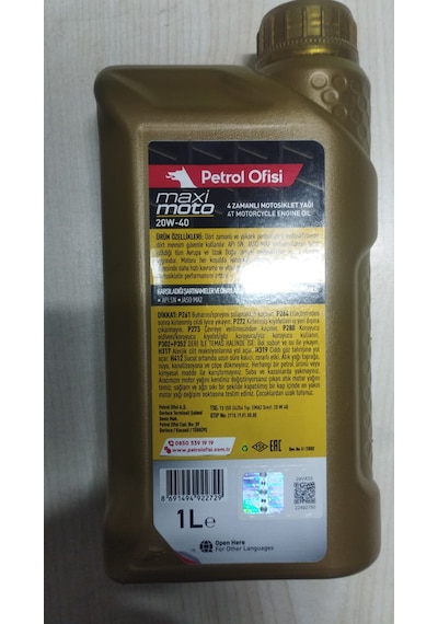 Petrol Ofisi Maxi Moto 20W40 Motor Yağı 1 Litre