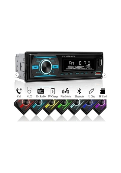 Çift Usb / Çift Rca Amfi Çıkışlı Ekstra Bass 7 Renk Rgb Oto Teyp - Bluetooth & Uzaktan Kumandalı