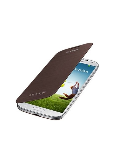 Galaxy S4 İle Uyumlu Flip Cover Kılıf Kahverengi Ef-fı950baegww Kahverengi