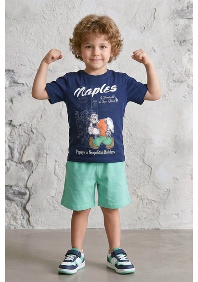 Dmb Kids Erkek Çocuk Penye Şortlu Takım Dmb-7637 İndigo