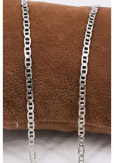 Omar Silver Unisex Barlı Rodyum Kaplama Gümüş Kolye Zincir 2,6 Mm