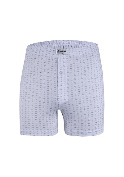 3'Lü Yıldız 35 Emprime Penye Desenli Erkek Boxer