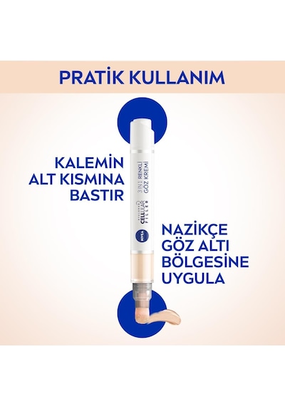 Nivea Hyaluron Cellular Filler 3 in 1 Renkli Göz Kremi 01 Açık Ton 4 ML