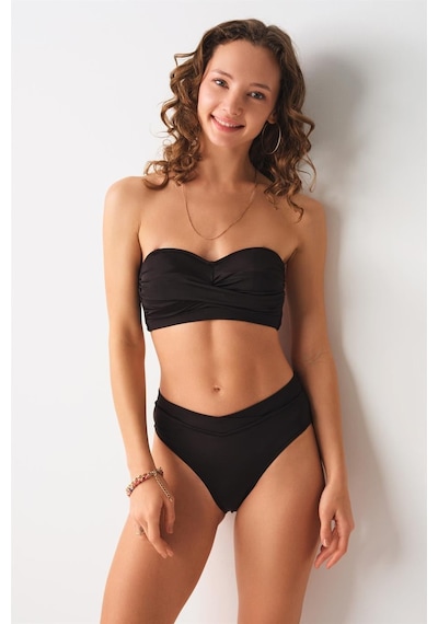 Pierre Cardin 239207 Ella Yüksek Bel V Kesim Bikini Tek Alt Siyah
