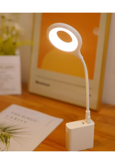 Portatif Akrobatik 20 Smd Ledli Usb Gece Kitap Okuma Çalışma Lambası Powerbank Uyumlu