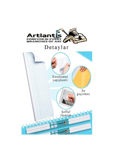 Artlantis Yapışkanlı Şeffaf Asetat 3 Adet 45cm X 2 Metre Djfix Kendinden Yapışkanlı Şeffaf Rulo Asetat Transpara Genel