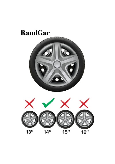 Renault Clio 14 İnç Jant Kapağı 4 Adet Gri G103 Rand