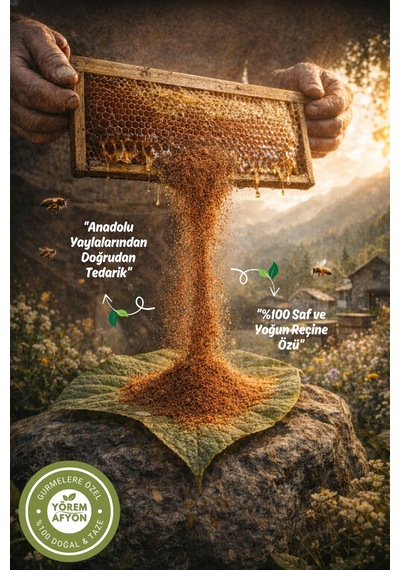 Yörem Afyon Usta Arıcıların Seçkisi Anadolu Yaylalarından Gelen Gizli Cevher Saf Propolis Tozu, Ekstraktı 25gr