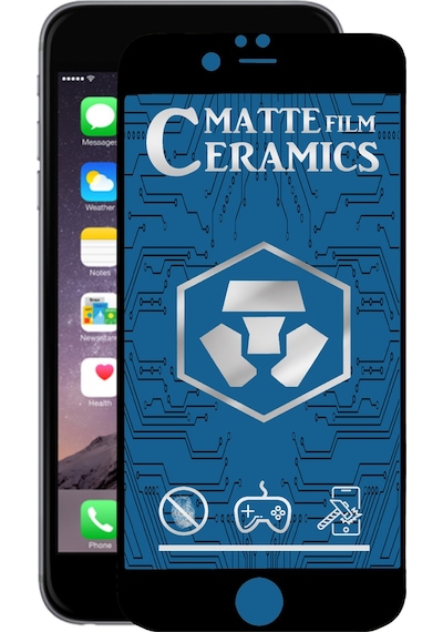 Apple Uyumlu   iPhone 6s Plus Tam Kaplayan Mat Seramik Nano Esnek Ekran Koruyucu - Siyah