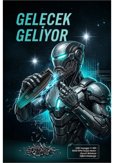 V-003 Profesyonel Saç Kesme Makinesi 9000 Rpm Vektör/manyetik Motor Dlc Bıçak Şarjlı Tıraş Makinesi