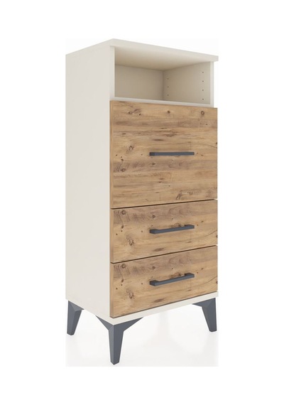 Arges Komodin Tek Raflı 3 Çekmeceli 44x30x96 Aytaşı-çam Aytaşı