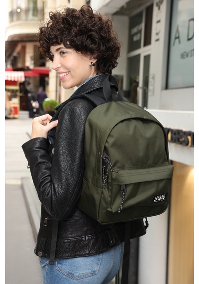 Jacbag Classic Junior -tek Bölmeli Sırt Çantası-haki Renk:haki