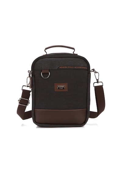 Newish Polo Erkek Kanvas Kumaş El Ve Omuz Çantası New313 Siyah