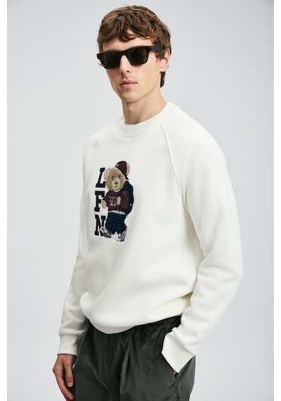 Lufian Storm Erkek Sweatshirt Kırık Beyaz Kırık Beyaz 112030172100510 Beyaz