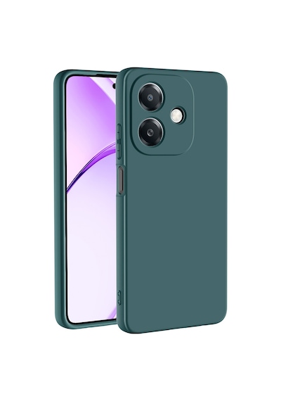Oppo A3 Kılıf Yumuşak Silikon Kamera Korumalı Lansman Pazarplus Koyu Yeşil