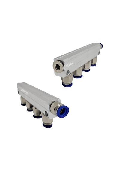 Shuıvan Pnömatik 4'lü Kollektör Su Dağıtıcı 3/8" - 1/4" 12mm - Şipşak-1565
