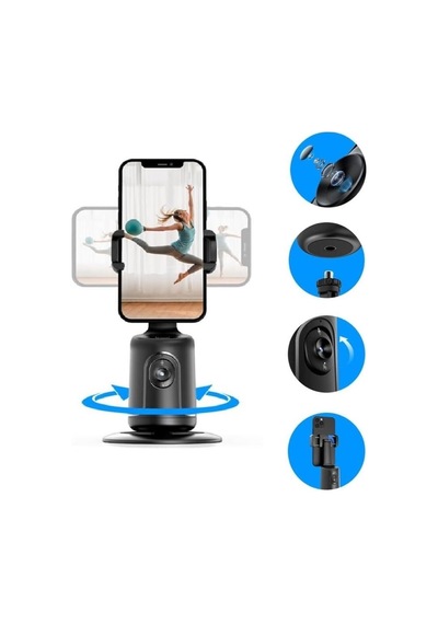 Ayrex Hobimtek P01 360 Hareket Algılayıcı Sensörlü Akıllı Çekim Selfie Video Takip Tripodu Gimbal Telefon Tutu