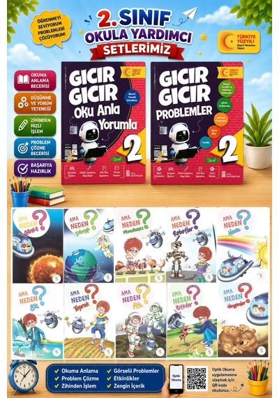 2.sınıf Oku Anla Yorumla + Problemler + Ama Neden Hikaye Seti