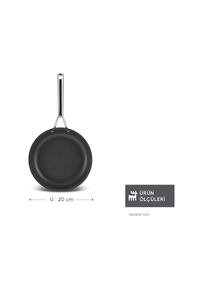 Karaca Plasma Steel 316+ 3Ply Yanmaz Yapışmaz Tava 20 cm
